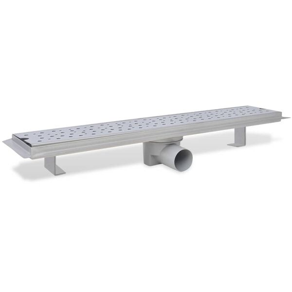 vidaXL lineārā du&scaron;as noteka, 630x140 mm, nerūsējo&scaron;s tērauds