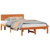 vidaXL Gultas rāmis Vaks brūns 120 x 200 cm Ciets priedes koks