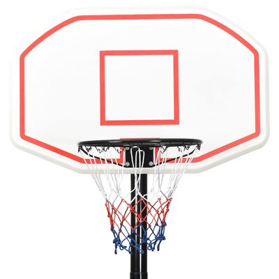 vidaXL basketbola vairogs, balts, 258-363 cm, polietilēns