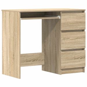 vidaXL rakstāmgalds, ozolkoka krāsa, 90x45x76 cm, inženierijas koks