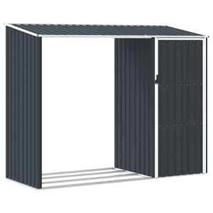 vidaXL dārza &scaron;ķūnis, antracītpelēks, 245x98x159 cm, cinkots tērauds