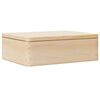 vidaXL Koka kaste ar vāku 40x30x13 cm Priedes masīvkoka