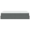 vidaXL Osmaņu gultas rāmis ar matrača tumši pelēks 120x190 cm audums