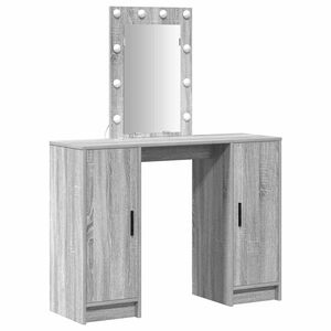 vidaXL Dressing galds Pelēka 102 x 33 x 135 cm Inženierijas koks