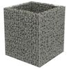vidaXL gabions, augstā puķu kaste, cinkots tērauds, 90x90x100 cm