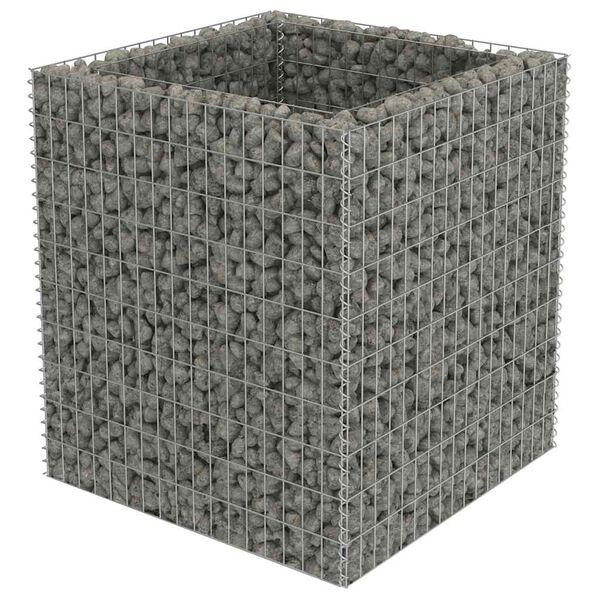 vidaXL gabions, augstā puķu kaste, cinkots tērauds, 90x90x100 cm