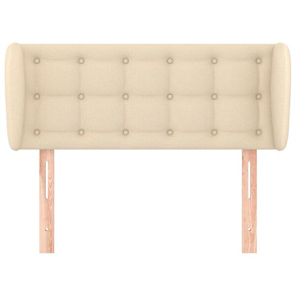 vidaXL galvgalis ar malām, 83x23x78/88 cm, krēmkrāsas audums