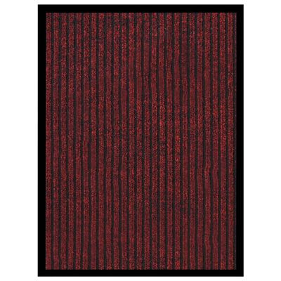 vidaXL durvju paklājs, svītrains, sarkans, 40x60 cm
