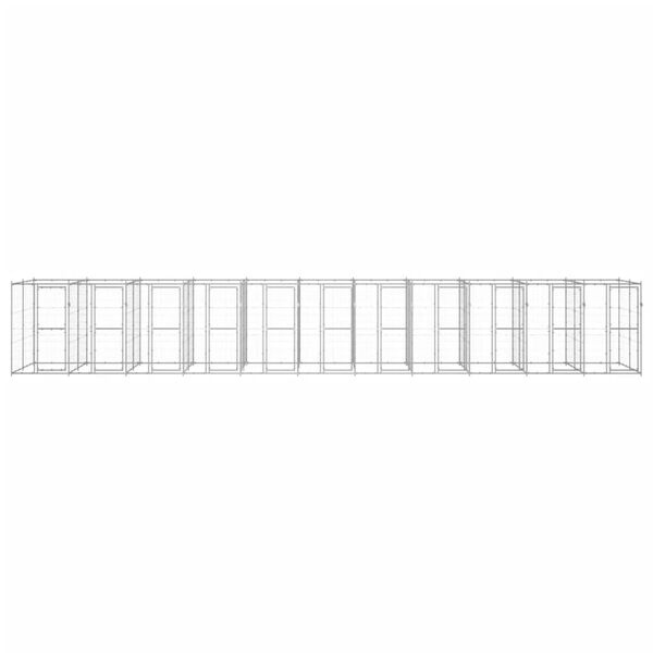 vidaXL suņu voljērs, 26,62 m&sup2;, cinkots tērauds