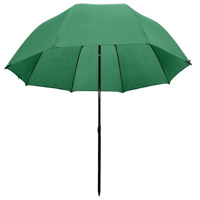 vidaXL zvejas lietussargs, 300x240 cm, zaļš