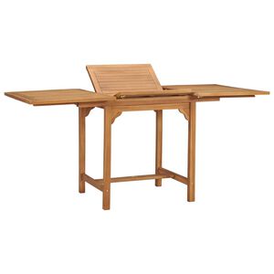 vidaXL izvelkams dārza galds, (110-160)x80x75 cm, masīvs tīkkoks