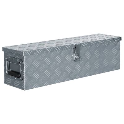 vidaXL kaste, 80,5x22x22 cm, alumīnijs, sudraba krāsā