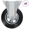 vidaXL fiksēti ritenī&scaron;i, 8 gab., 160 mm