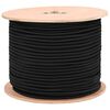 vidaXL Bungee vadi 8 mm Melns PP un gumija