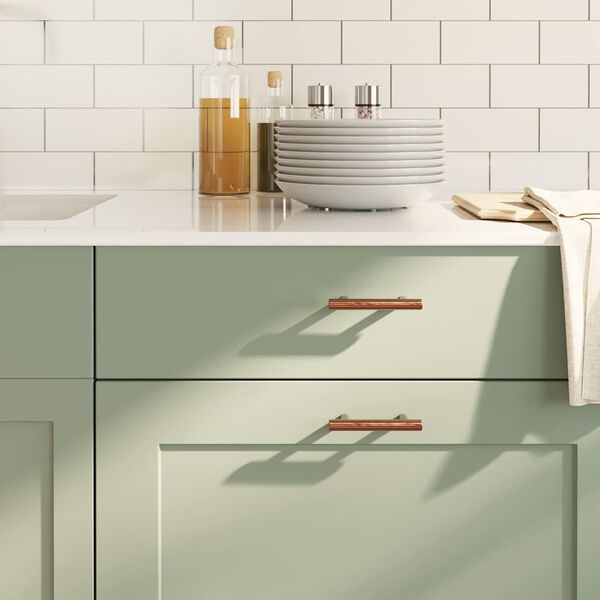 vidaXL skapja rokturi, 10 gab., bronzas, 64 mm, nerūsējo&scaron;ais tērauds