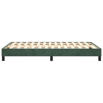vidaXL gultas rāmis, tumši zaļš samts, 120x200 cm