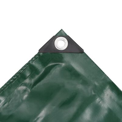 vidaXL brezenta pārklājs, 650 g/m², 1,5x20 m, zaļš