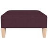vidaXL divvietīga dīvāngulta ar kājsoliņu, violets audums
