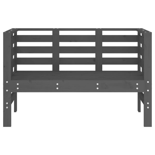 vidaXL dārza sols, pelēks, 111,5x53x71 cm, priedes masīvkoks