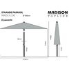 Madison saulessargs Paros II Luxe, 300 cm, safīra zils