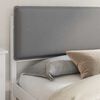 vidaXL Gultas rāmis ar polsterētu galvas balstu Gai&scaron;i pelēks