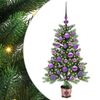 vidaXL Ziemassvētku eglīte su 150 LED ar statīvu Zaļa 90 cm PE