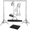 vidaXL fotostudijas komplekts, gaismas un fons