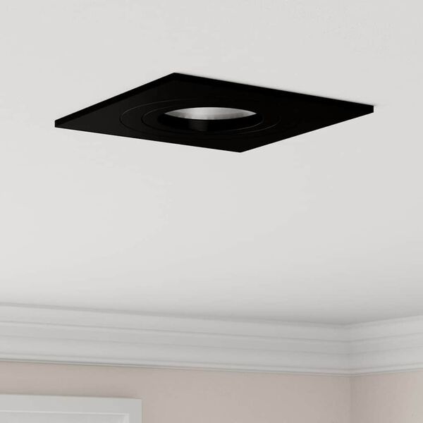 vidaXL Prožektors 12 pcs Melna 9 x 9 x 2 cm Alumīnijs