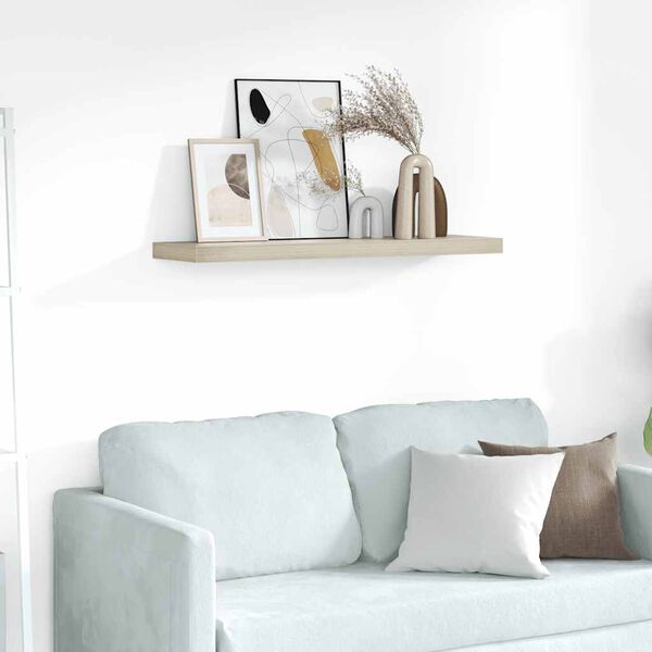 vidaXL sienas plaukts, ozolkoka krāsā, 90x23,5x3,8 cm, MDF