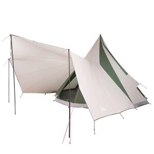 vidaXL Tipi telts ar jumtu Zaļa 510 x 690 x 330 cm tafta
