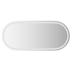 vidaXL LED vannas spogulis Caurspīdīgs 100 x 45 cm rūdīts stikls