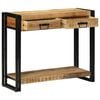 vidaXL Konsoles galds Brūna 90 x 33 x 75 cm Cieta mango koksne