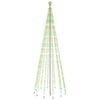 vidaXL Ziemassvētku egle ar pīķi, 732 krāsainas LED lampiņas, 500 cm