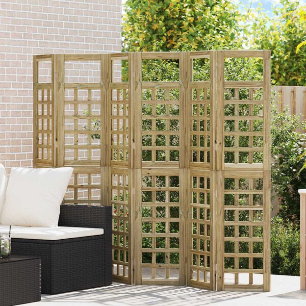 vidaXL Privātuma aizslietnis 6 pcs Brūna 240 x 180 cm