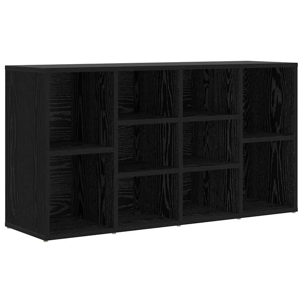 vidaXL Apavu panka Melns ozolkoks 103 x 30 x 54,5 cm Inženierijas koks