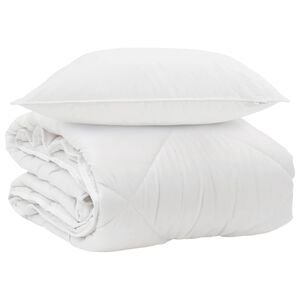 vidaXL Visu sezonu segu ar spilvenu 2 pcs Balts Mikro&scaron;ķiedra