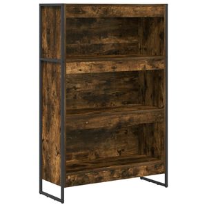 vidaXL Grāmatplaukts 80 x 30 x 121 cm Inženierijas koks Dūmu ozols