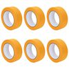 vidaXL Gleznotāja maskē&scaron;anas lentes 6 gab. Dzeltena 38mm x 50m Papīrs