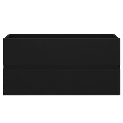 vidaXL izlietnes skapītis, melns, 90x38,5x45 cm, skaidu plātne