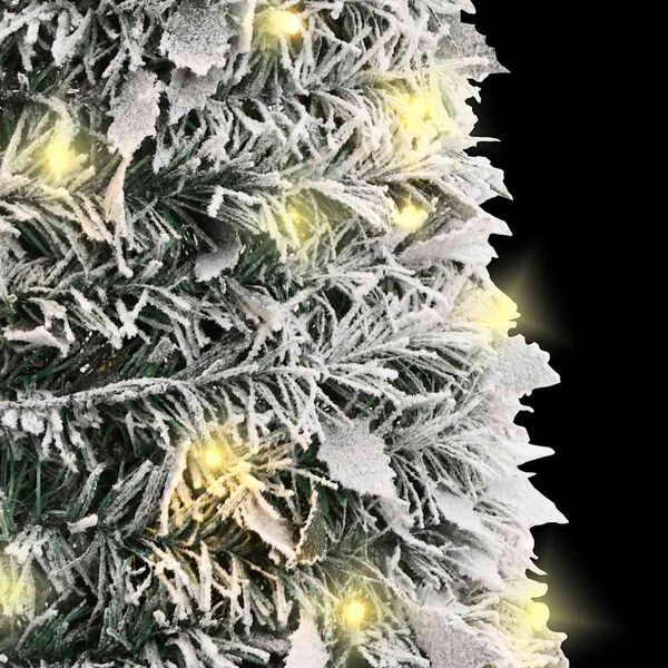 vidaXL mākslīgā Ziemassvētku egle ar sniegu, 50 LED, 120 cm