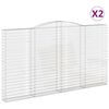 vidaXL arkveida gabiona grozi, 2 gb., 400x30x220/240cm, cinkota dzelzs