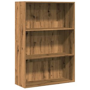 vidaXL grāmatu plaukts, koka krāsa, 80x30x114 cm, inženierijas koks