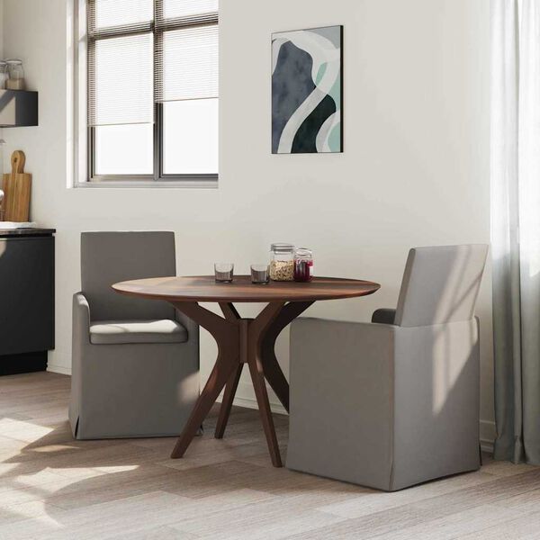 vidaXL Ēdamkrēsli ar riteņiem 2 pcs Gai&scaron;i pelēka 57 x 67 x 95 cm Lins