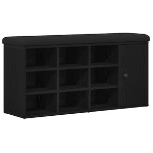 vidaXL Sols ar glabātuvi Melns ozolkoks 102 x 32 x 50 cm