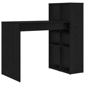 vidaXL Galds Melns ozolkoks Inženierijas koks 108 x 55 x 103.5 cm