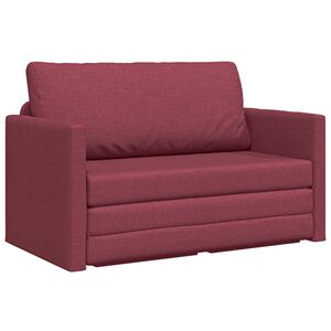 vidaXL Dīvāngulta Vīna sarkans 124 x 71 x 78 cm audums