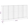 vidaXL gabions ar vāku, cinkots tērauds, 300x30x150 cm