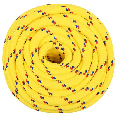 vidaXL laivu virve, dzeltena, 16 mm, 100 m, polipropilēns