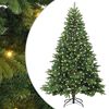 vidaXL Mākslīgā Ziemassvētku eglīte su 300 LED Zaļa 210 cm PE un PVC