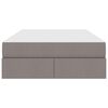 vidaXL Gulta ar uzglabā&scaron;anas vietu un matraci Pelēkbrūna 120 x 190 cm